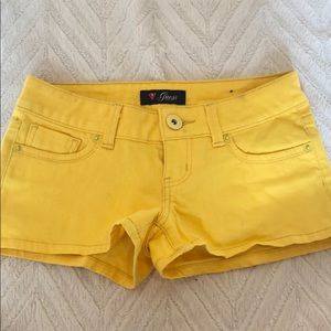 NEW Guess Yellow Jean Shorts